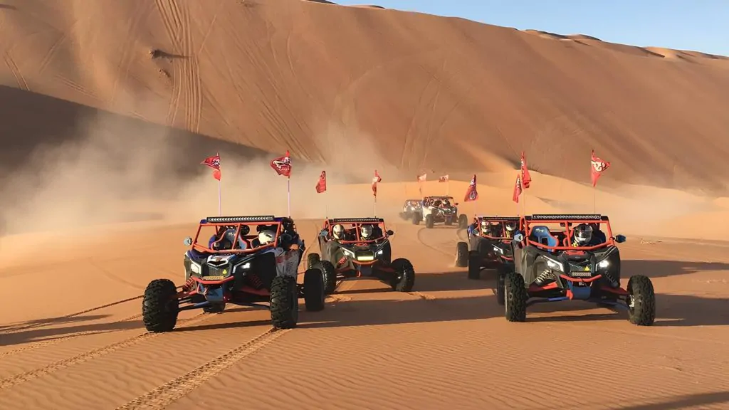 Buggies are racing through the desert Buggy Race