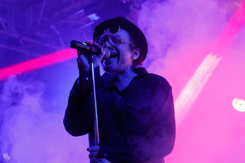 A singer with a microphone