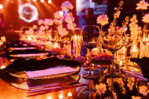 The glasses are on the table