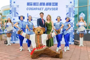 The man in the bear costume