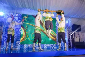 The young man pulls himself up