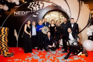 Las Vegas-style photo zone