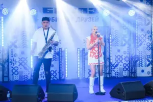 Singer in national costume