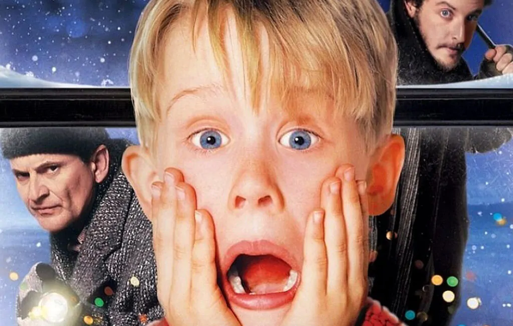 A shot from the movie "Home Alone" with Macaulay Kalkin Macaulay Culkin