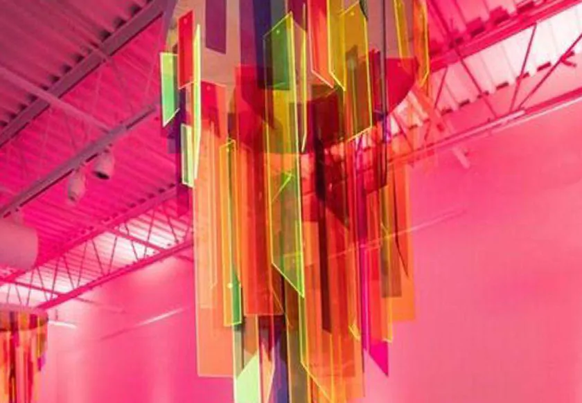 Multicolored chandelier