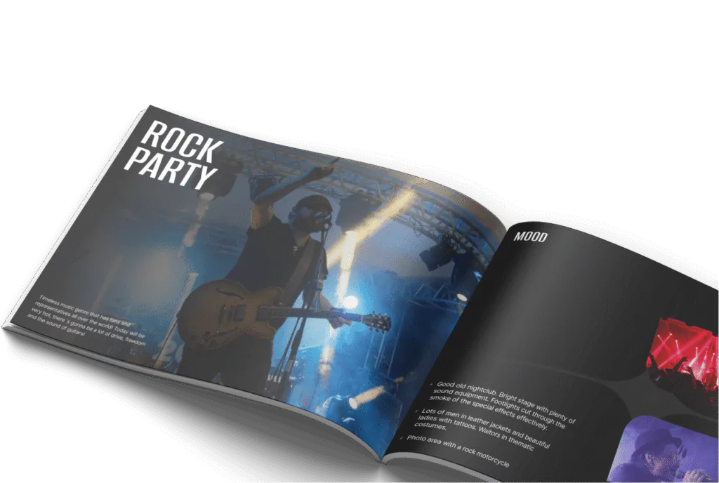 Rock Party show program poster