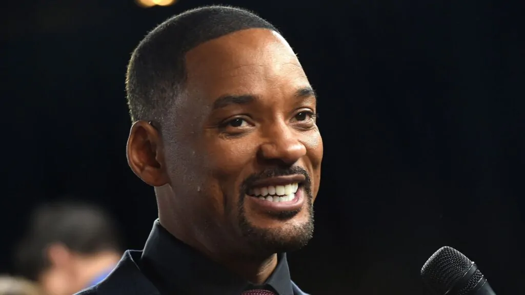 Will Smith on stage Artist Will Smith smiling